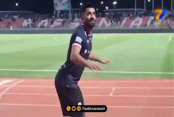 رقص عجیب کنعانی‌زادگان با تقلید حرکات شجاع خلیل‌زاده