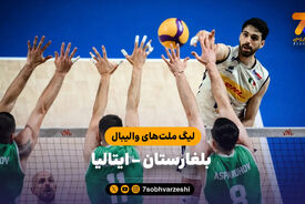 خلاصه والیبال بلغارستان 3 – ایتالیا 2 (لیگ ملت های والیبال)
