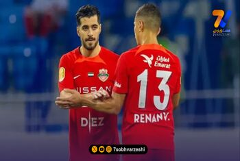 عزت‌اللهی در ترکیب اصلی شباب الاهلی مقابل الدحیل +عکس