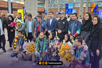بازگشت تیم ملی ووشو به تهران پس از پایان بازی‌های همبستگی اسلامی