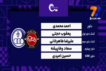  کارشناسی داوری دیدار تراکتور – استقلال خوزستان