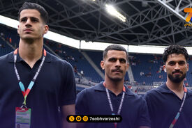گزارش تصویری| حضور بازیکنان تیم‌های ملی ایران و مصر در ورزشگاه لومن فیلد